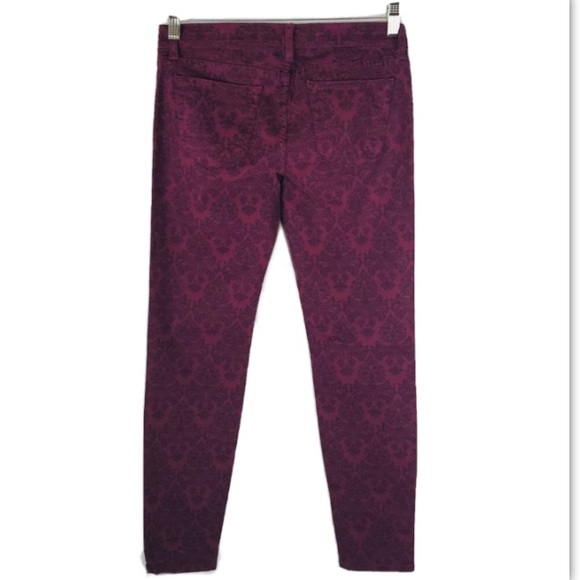 Sneak Peek Red Pattern Skinny Jeans size 3 junior - Picture 3 of 8